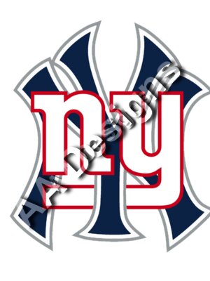 Ny Yankees Ny Giants logo mash up