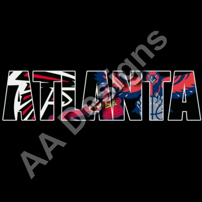 Atlanta Sports Teams logo mash up