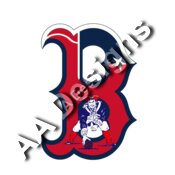 Boston red sox New England Patriots logo mash up