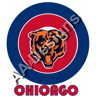 chicago bears cubs logo mash up