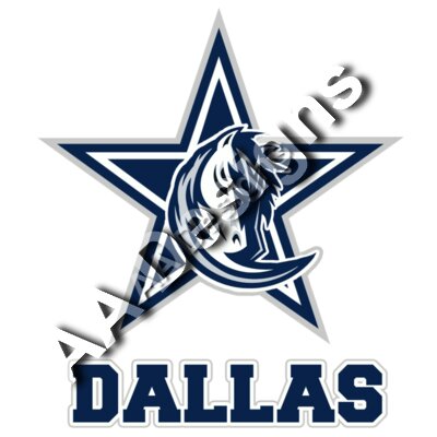 Dallas Cowboys mavericks logo mash up