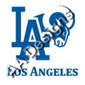 Los Angeles Dodgers rams logo mash up
