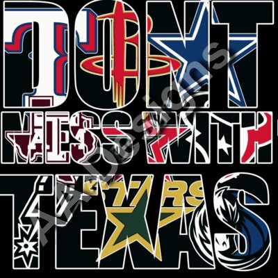 Texas Sport team logo mash ups