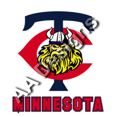 Minnesota Vikings Twins logo mash up